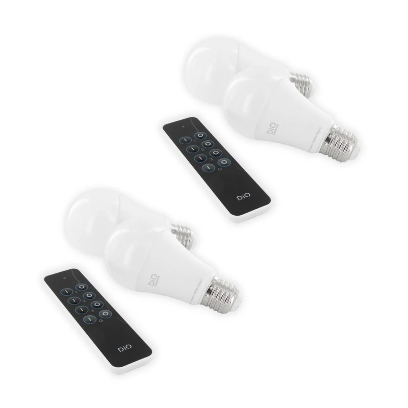 Set de 4 ampoules LED connectées + télécommande - E27 / 60W - Chacon