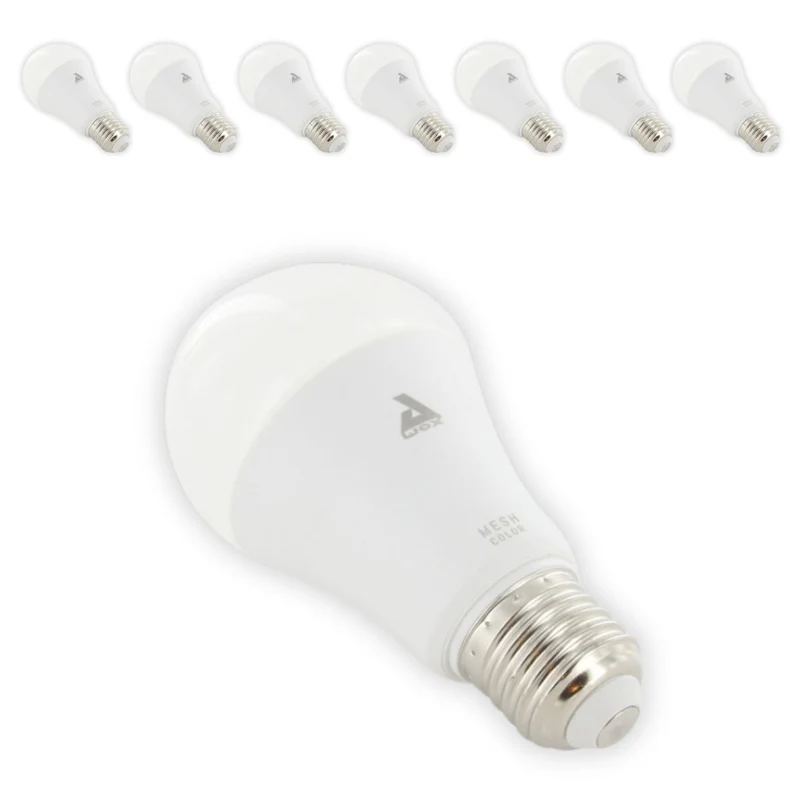 Lot de 8 ampoules LED Bluetooth E27 - 9W - classe énergétique A+ - Chacon