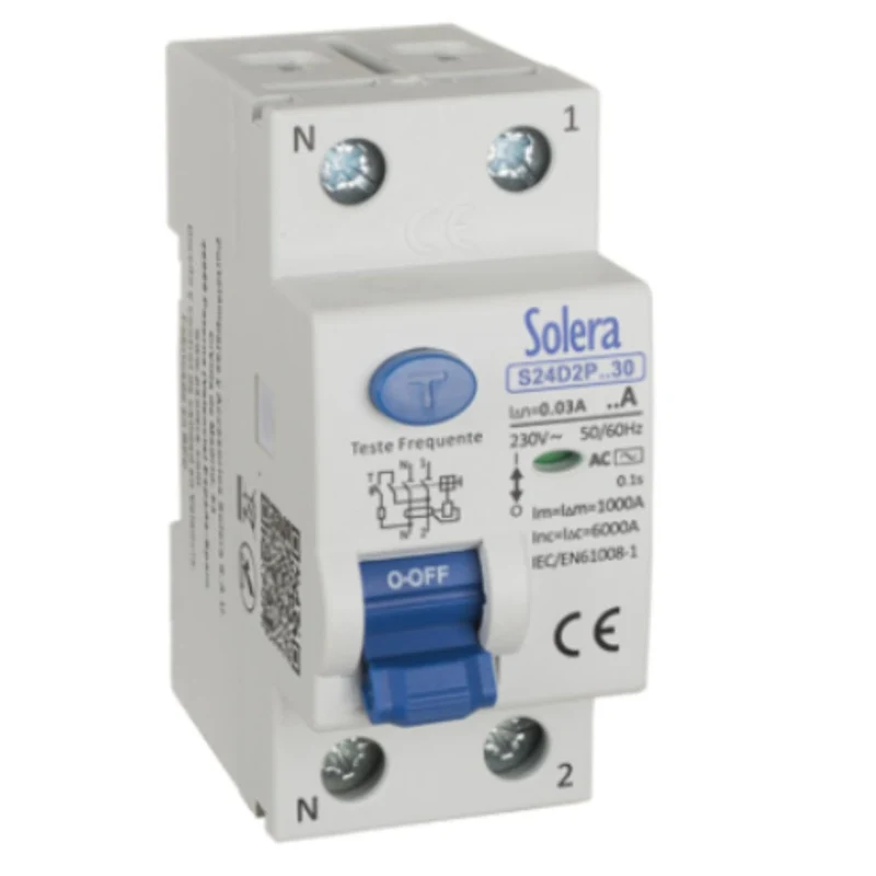 Disjoncteur différentiel magnétothermique 1P+N 16 A 230 V AC - Solera