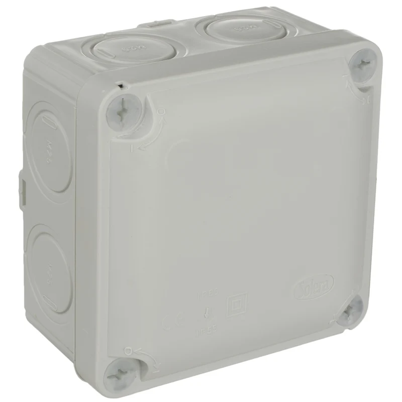Boîte de dérivation carrée IP65 - 100 x 100 x 55 mm - Solera