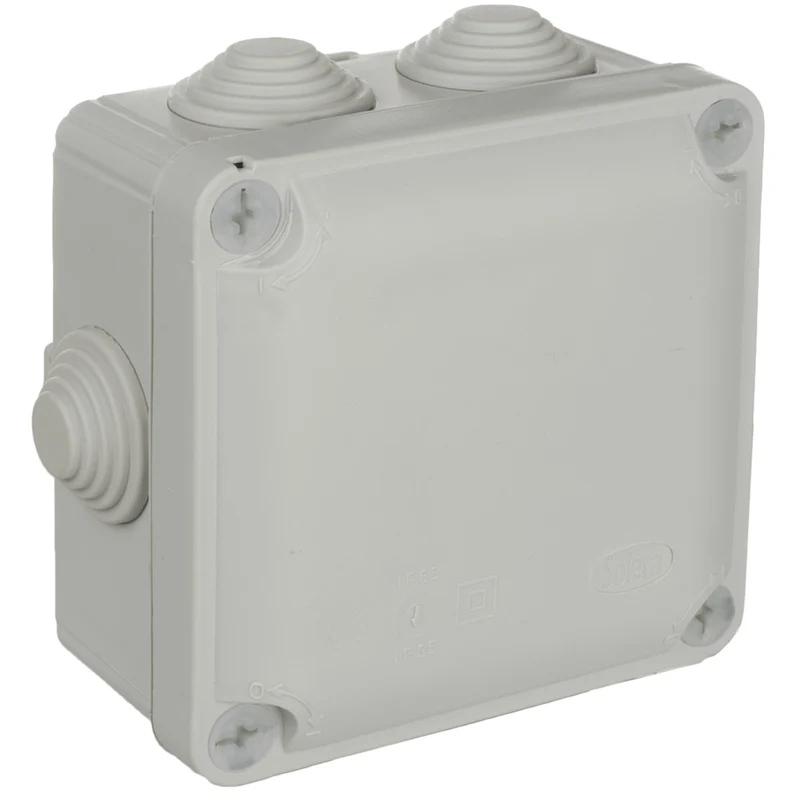 Boîte de dérivation carrée IP55 - 100 x 100 x 60 mm - Solera