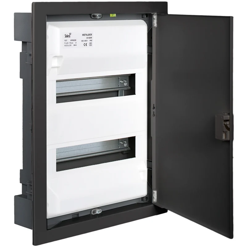 Coffret modulaire encastré métal 2 rangées - Solera