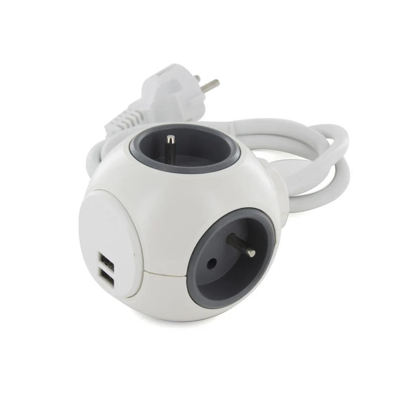 Multiprise PowerBall Extended 4x16A - USB - Chacon