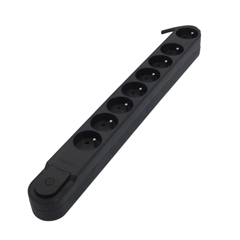 Bloc multiprise Design 16A - 1,5 m - noir - Chacon