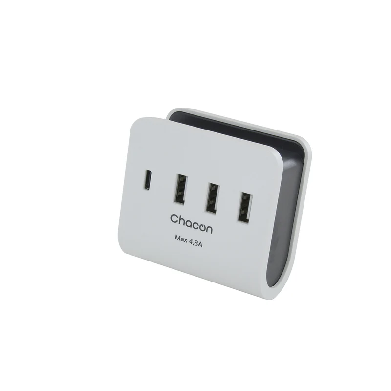 Chargeur USB sur prise 3xUSB-A + 1xUSB-C - Chacon