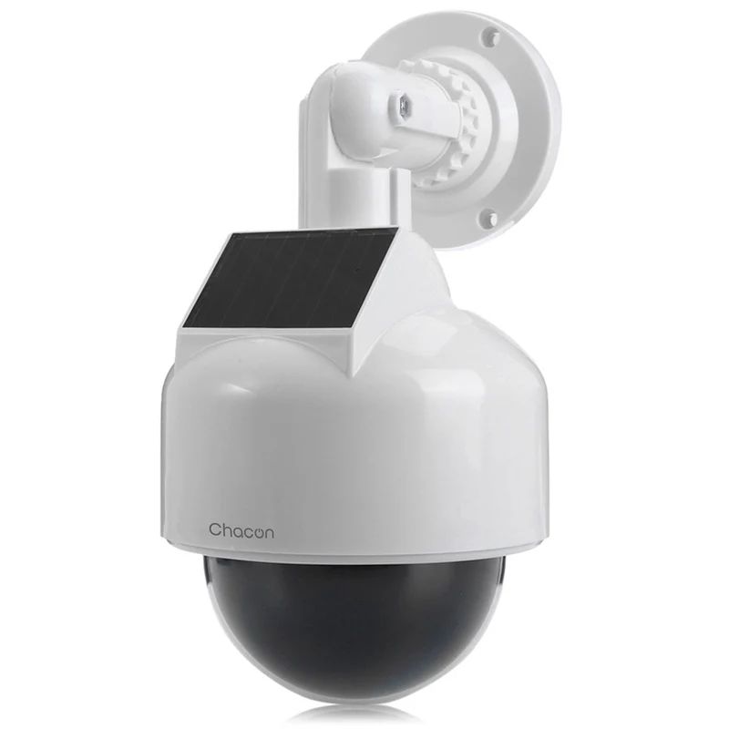 Caméra factice LED + panneau solaire - Chacon