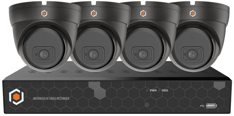 Network Surveillance Kit 4 Ports 8 MP NDAA KIT4OVIP8MP-AI-B-1T