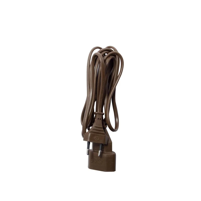 Prolongateur H03VVH2F 2x0,75mm² - 5A 5m - Brun - Chacon