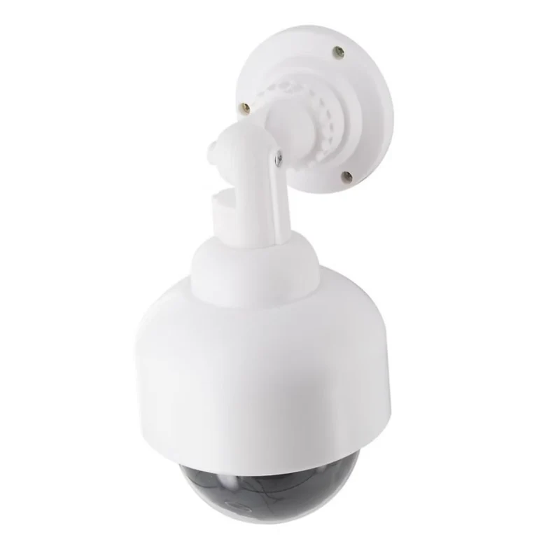 Caméra factice extérieure dôme - Blanc - LED Bleue - Chacon