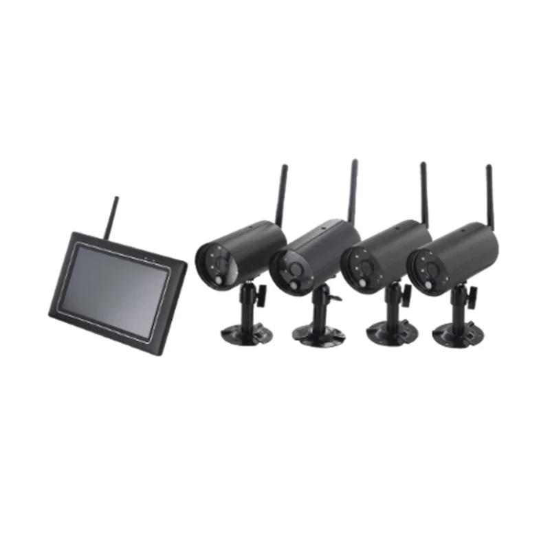 Kit de 4 caméras sans fil avec écran tactile 1080p - Chacon