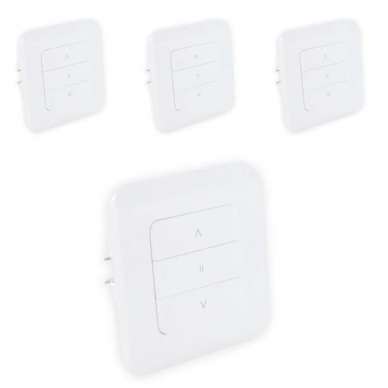 Lot de 4 interrupteurs connectés volets roulants REV SHUTTER - 2x600W - Blanc - Chacon