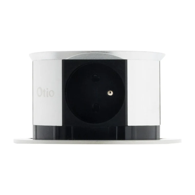 Bloc prise encastrable compacte 2P+T 16A + USB - Otio