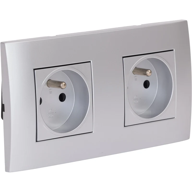 Double prise + plaque de finition Kalya - Zenitech