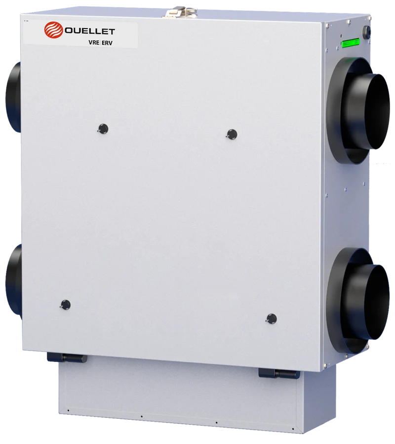 ERV Energy recovery air exchanger 113 cfm with recirculation Side Port - Reverse
