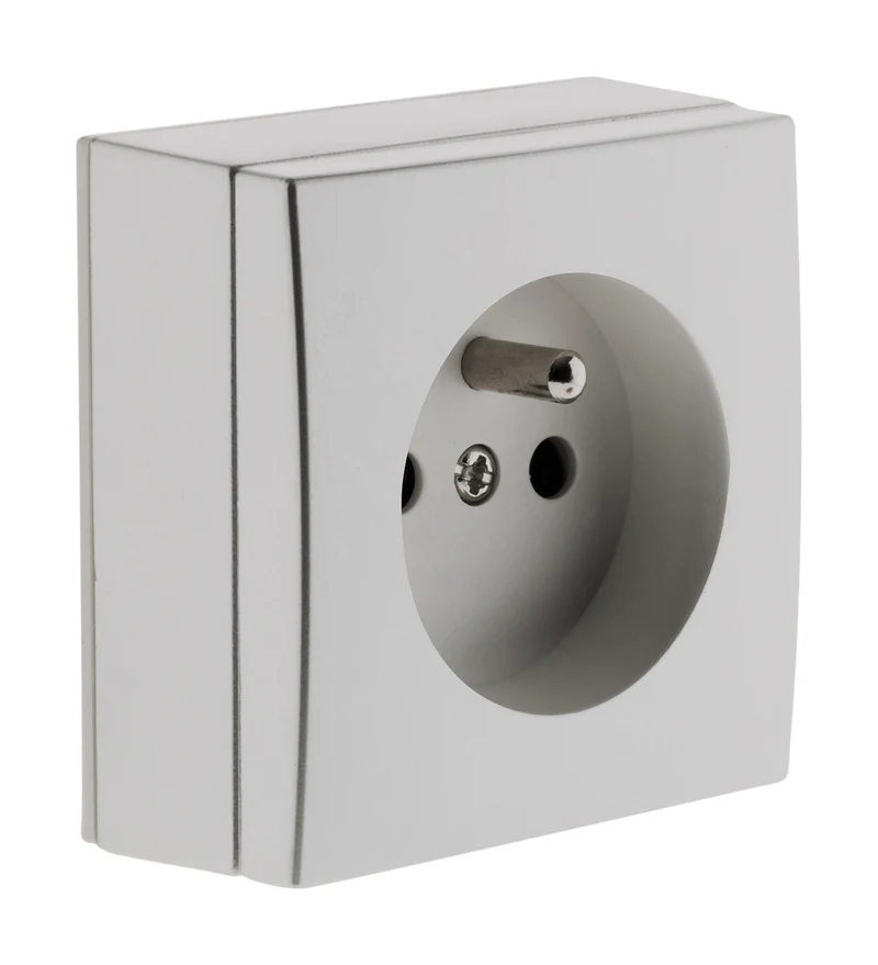 Prise 2P+ T Bel'Vue - gris - Zenitech