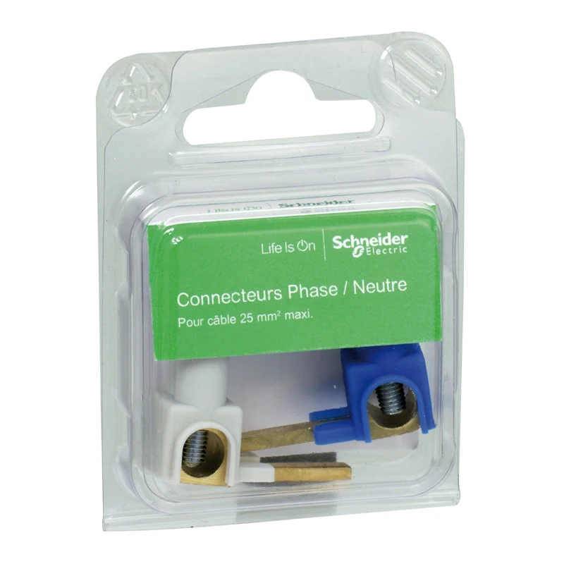 Connecteur de câble Phase/Neutre - 25mm - Schneider Electric