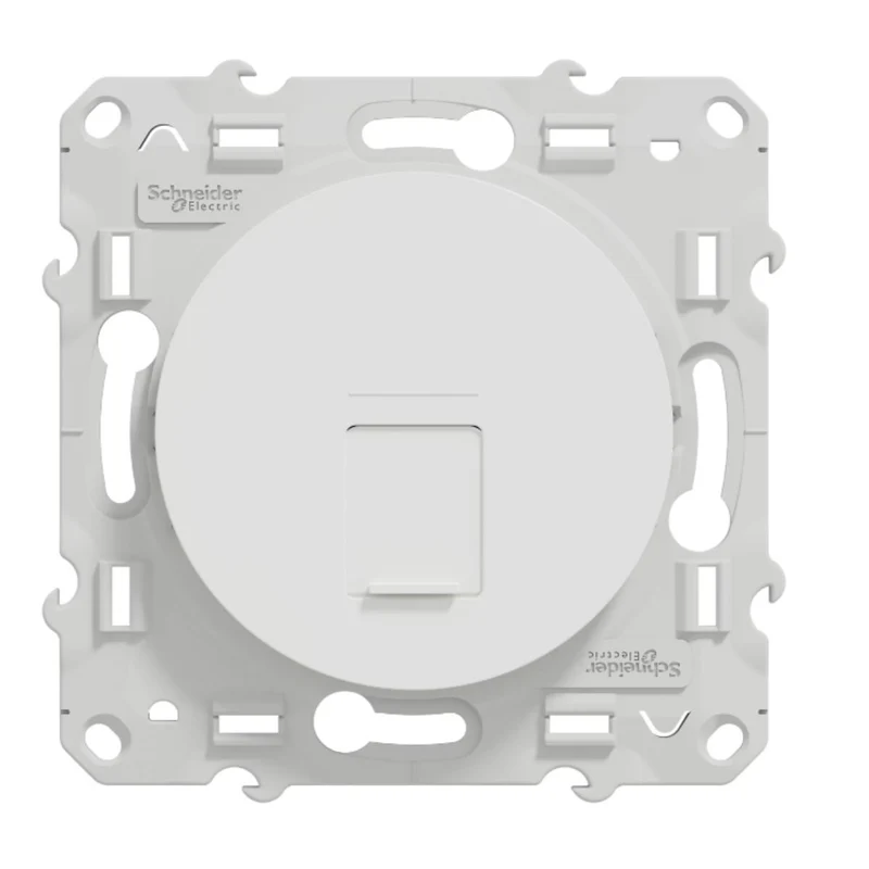 Prise RJ45 cat 6 blindée à vis Blanc - Odace - Schneider