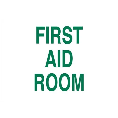 SIGN POLYSTYRENE 10X14" "FIRST AID ROOM"