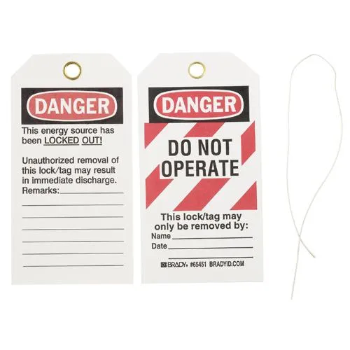TAG CARDSTOCK 5.75X3" "DANGER DO NOT OPERATE" 25/PKG