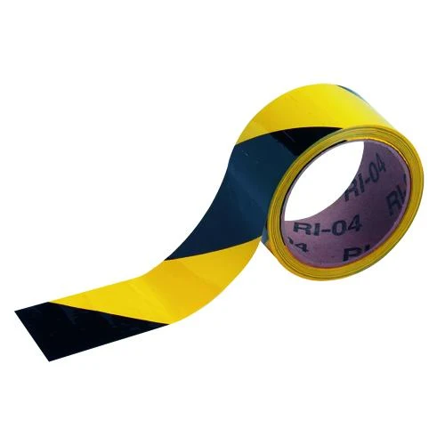 TAPE MARKING VINYL 2"X54' STRIPED BLACK/YELLOW