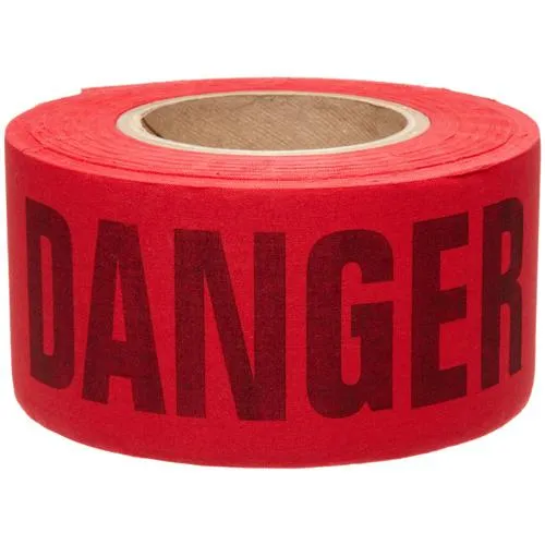 BIODEGRADABLE TAPE COTTON 3"X135' DANGER RED