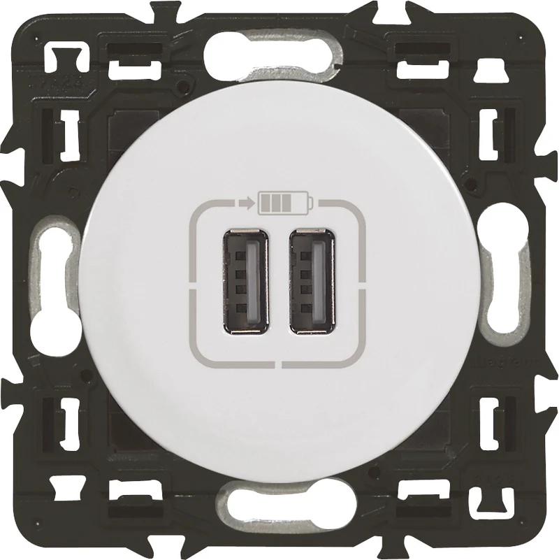 Double chargeur USB Type A 3A 15W à composer Céliane - Legrand