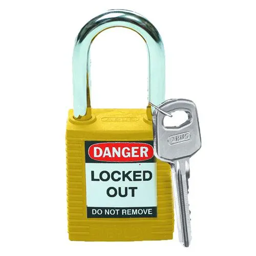 SAFETY PADLOCK KEYED DIFFERENT YELLOW