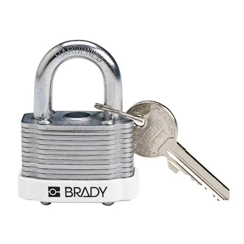 SAFETY PADLOCK KEYED DIFFERENT WHITE