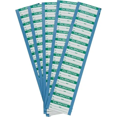 LABEL POLYMER CLOTH 0.625X1.5" CALIBRATION 14/CARD