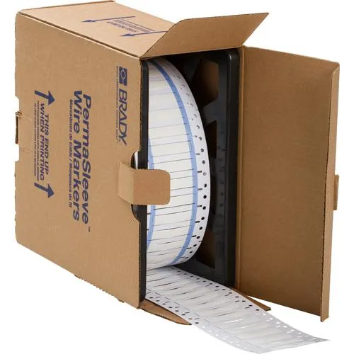 WIRE MARKER PERMASLEEVE 0.250DIA.X1" 5000/ROLL WHITE