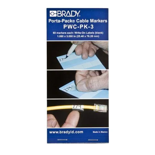 WIRE MARKER BOOK 10-PAGE 1.00X3.00" BLANK/WRITE-ON