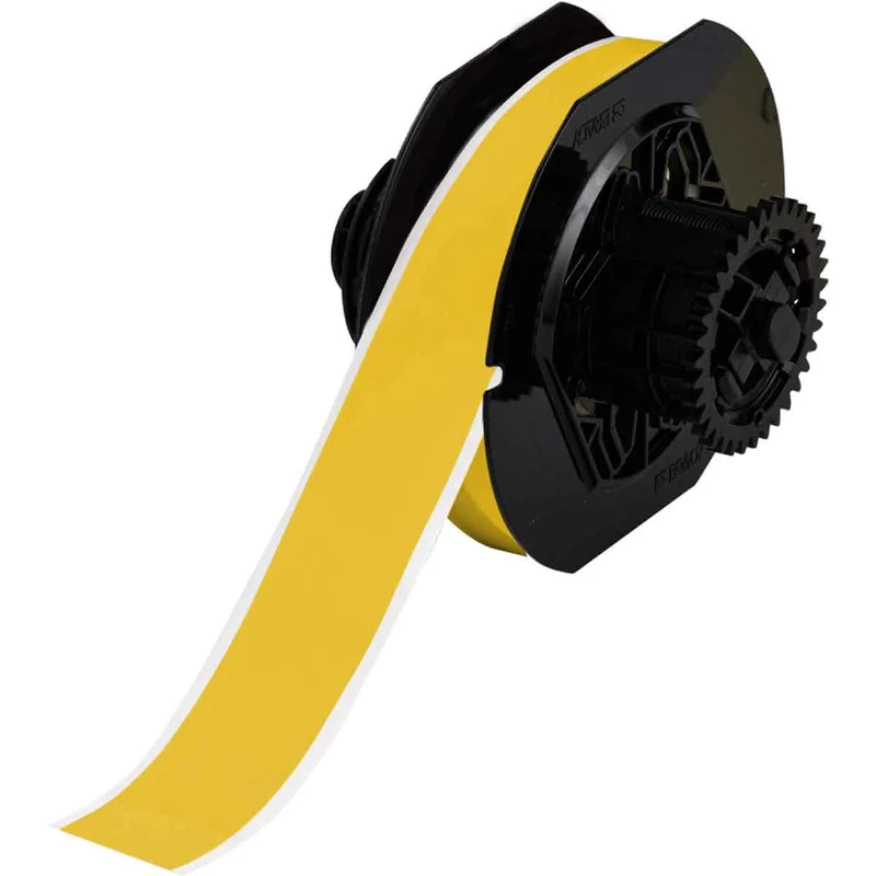 LABEL VINYL 1.125"X100' ROLL YELLOW