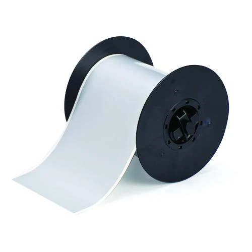 LABEL POLYESTER METALLIZED 4"X100' ROLL SILVER