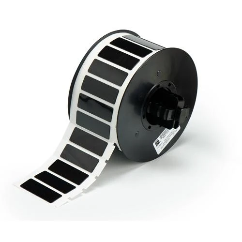 LABEL POLYESTER 1.77X0.59" 450/ROLL BLACK
