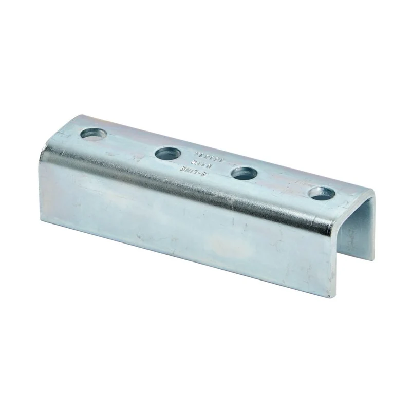 FITTING CHANNEL SPLICE CLEVIS 7-1/4" 4-HOLE ZINC PLATED