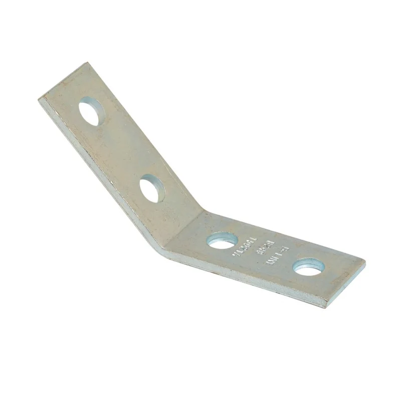 FITTING CHANNEL 45D OPEN 3-11/16X3-1/2" 4-HOLE ZN PLATED