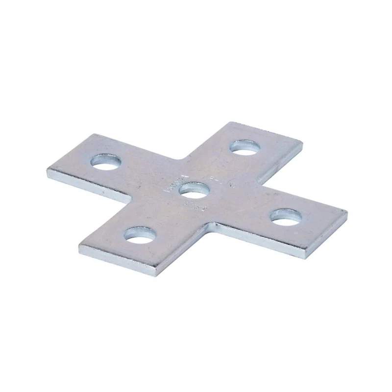 FITTING CHANNEL FLAT CROSS 5-3/8X5-3/8" 5-HOLE HDG
