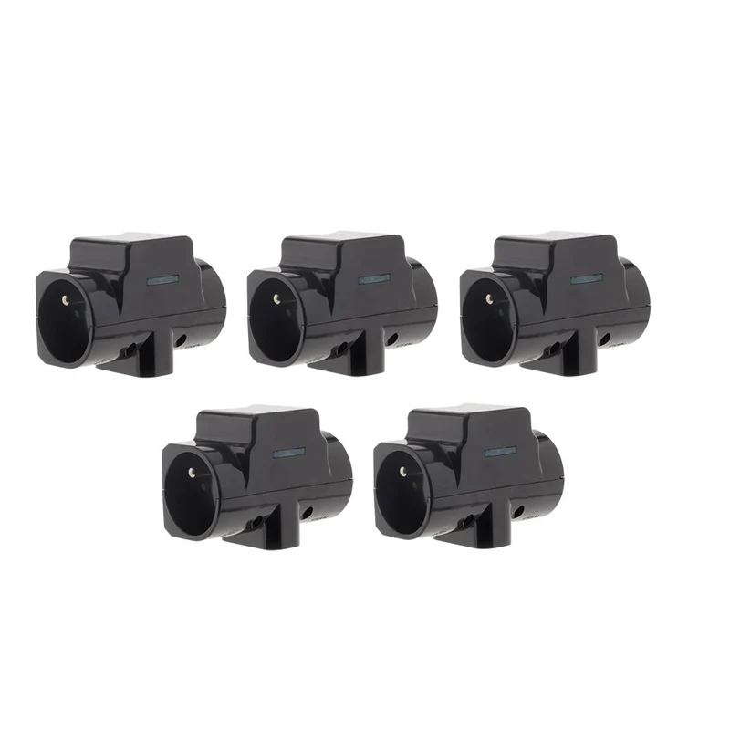 Lot de 5 triplites parafoudre 2x16A 2P+T + 1x6A 2P - Noir - Zenitech