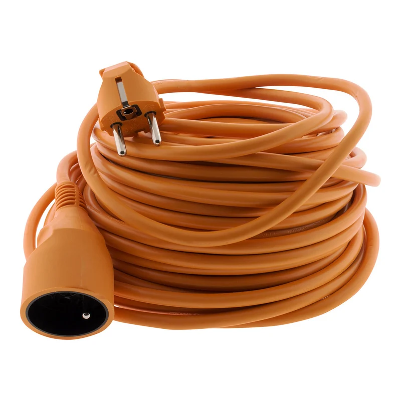 Prolongateur jardin 16A HO5VV-F 3G1,5 2P+T - orange - Zenitech
