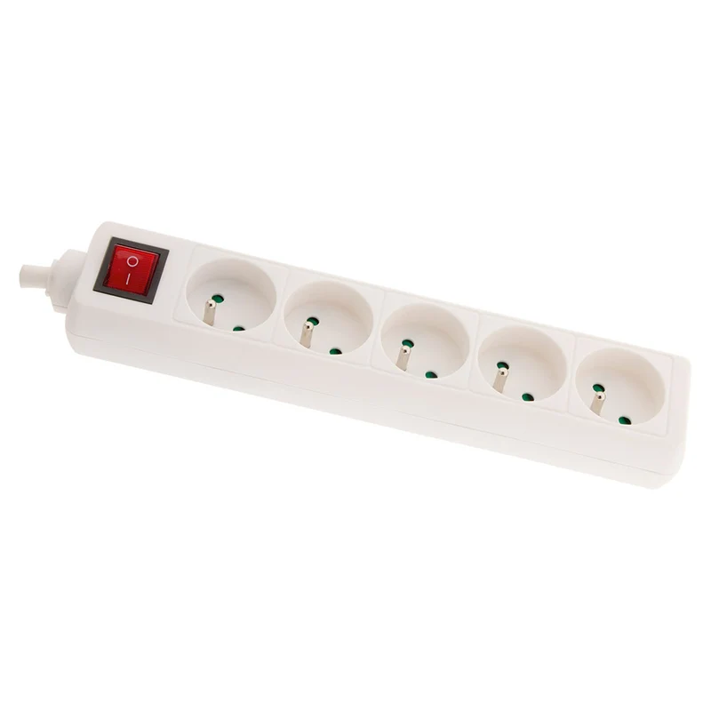 Bloc multiprise 16A 2P+T interrupteur - blanc - Zenitech