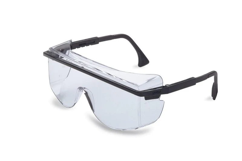 SAFETY GLASSES ASTROSPEC OTG BLACK FRAME CLEAR LENS
