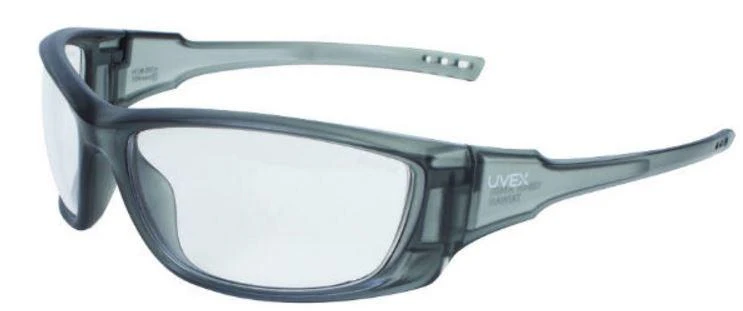 SAFETY GLASSES A1500 MATTE GRAY FRM CLEAR UVEXTRA LENS