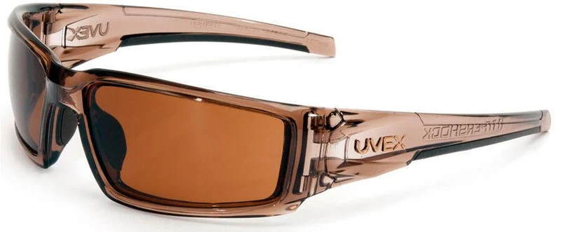 SAFETY GLASSES HYPERSHOCK SMOKE BRN FRAME EXPRESO HS LENS