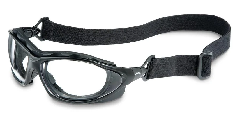 SAFETY GLASSES SEISMIC SEALED BLACK FRAME CLEAR HS LENS