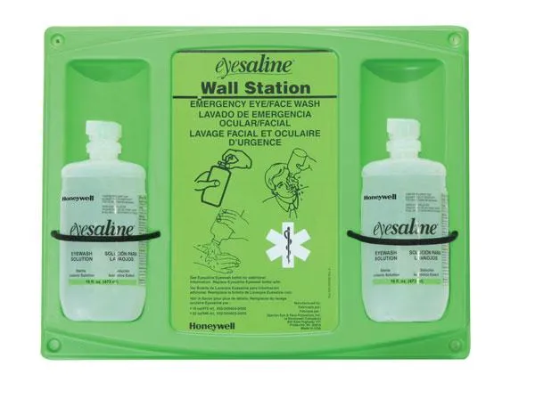 EYEWASH STERILE BOTTLE WALL STATION 2 X 32 OZ TRI-LINGUAL