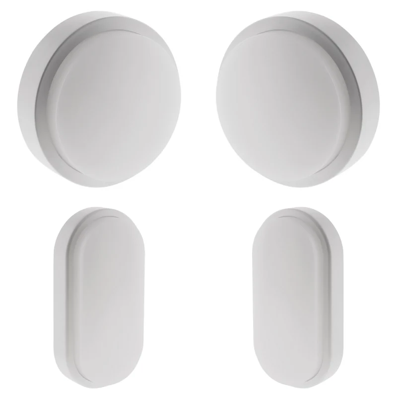 2 hublots LED rond et ovale - Blanc chaud - IP44 - 8W - Elexity