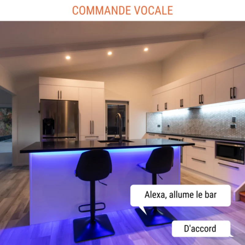 Ruban LED connecté RGB Wi-Fi 3 mètres - Konyks