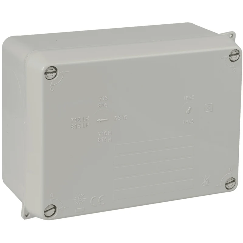 Boîte dérivation rectangulaire IP65 - 153 x 110 x 65 mm - Solera