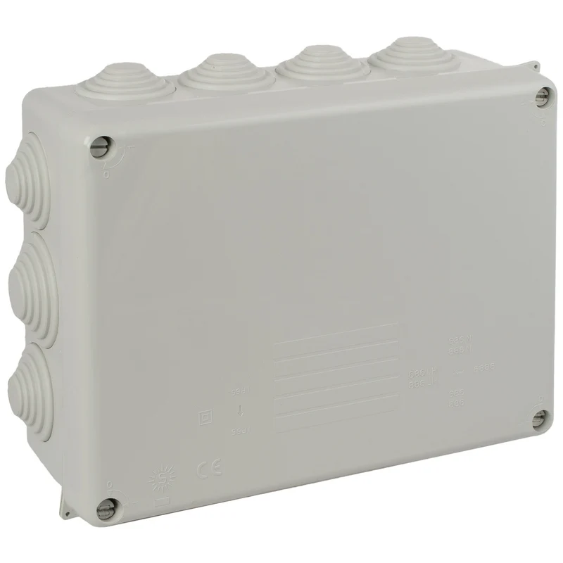 Boîte de dérivation rectangulaire IP55 14 entrées - 220 x 170 x 80 mm - Solera