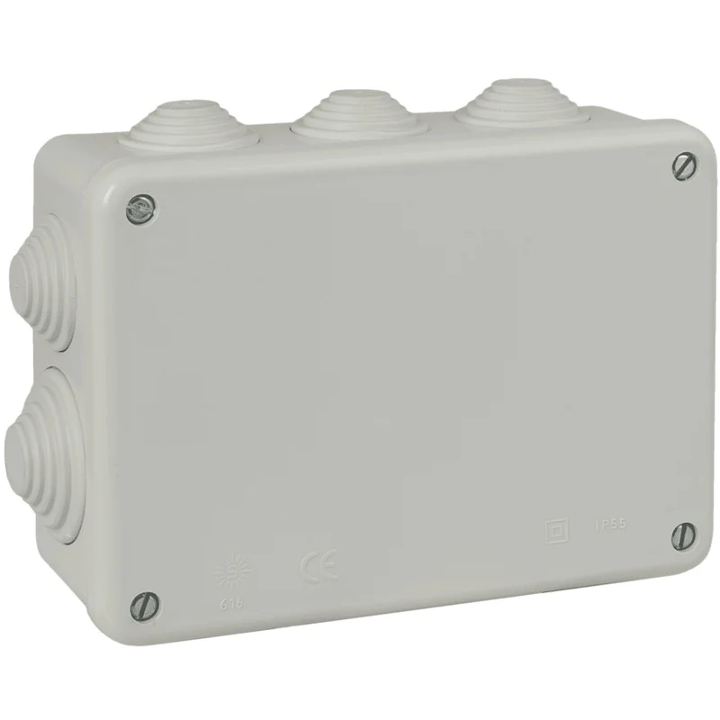 Boîte de dérivation rectangulaire IP55 - 10 entrées - 153 x 110 x 55 mm - Solera